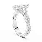 2.78 CT Marquise Cut Three Stone Twisted Diamond Engagement Ring