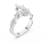 2.78 CT Marquise Cut Three Stone Twisted Diamond Engagement Ring