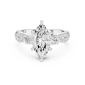 2.78 CT Marquise Cut Three Stone Twisted Diamond Engagement Ring