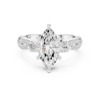 2.78 CT Marquise Cut Three Stone Twisted Diamond Engagement Ring