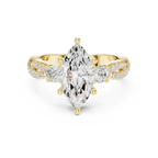 2.78 CT Marquise Cut Three Stone Twisted Diamond Engagement Ring