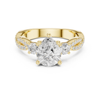 2.78 CT Pear Cut Three Stone Twisted Diamond Engagement Ring