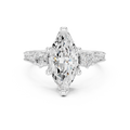 2.80 CT Marquise Diamond Three Stone Vintage Engagement Ring