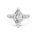 2.80 CT Marquise Diamond Three Stone Vintage Engagement Ring