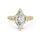 2.80 CT Marquise Diamond Three Stone Vintage Engagement Ring