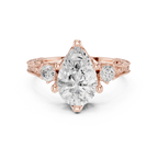 2.80 CT Pear Diamond Three Stone Vintage Engagement Ring