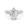 2.80 CT Pear Diamond Three Stone Vintage Engagement Ring