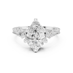 2.80 CT Pear Diamond Three Stone Vintage Engagement Ring