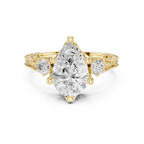 2.80 CT Pear Diamond Three Stone Vintage Engagement Ring