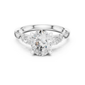 Oval Cut Diamond Three Stone Vintage Engagement Ring