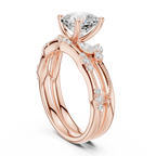 Cushion Cut Diamond Bridal Ring Set