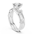 Cushion Cut Diamond Bridal Ring Set