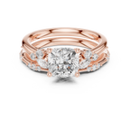 Cushion Cut Diamond Bridal Ring Set