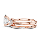 2.37 CT Oval Cut Diamond Bridal Ring Set with Marquise Accents