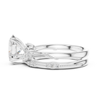 2.37 CT Oval Cut Diamond Bridal Ring Set with Marquise Accents