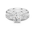 2.37 CT Oval Cut Diamond Bridal Ring Set with Marquise Accents