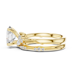 2.37 CT Oval Cut Diamond Bridal Ring Set with Marquise Accents