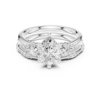 2.37 CT Pear Cut Diamond Bridal Ring Set with Marquise Accents