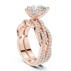 3.23 CT Heart Cut Diamond Triple Pavé Engagement Ring
