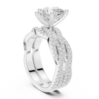 3.23 CT Heart Cut Diamond Triple Pavé Engagement Ring