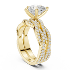 3.23 CT Heart Cut Diamond Triple Pavé Engagement Ring