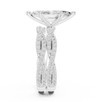 3.23 CT Marquise Cut Diamond Triple Pavé Engagement Ring