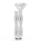 3.23 CT Oval Cut Diamond Triple Pavé Engagement Ring
