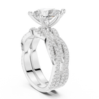 3.23 CT Pear Cut Diamond Triple Pavé Engagement Ring