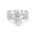 3.23 CT Pear Cut Diamond Triple Pavé Engagement Ring