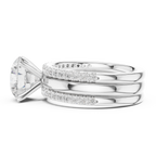 Round Brilliant Diamond Triple Band Engagement Ring