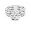 Round Brilliant Diamond Triple Band Engagement Ring