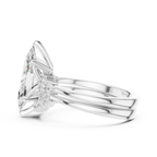 Marquise Diamond Cluster Engagement Ring with Split Shank