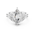 Marquise Diamond Cluster Engagement Ring with Split Shank