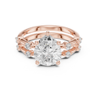 Pear Cut Diamond Double Band Engagement Ring