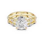 Pear Cut Diamond Double Band Engagement Ring