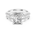 Radiant Cut Diamond Double Band Engagement Ring