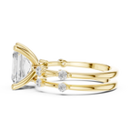 Radiant Cut Diamond Double Band Engagement Ring