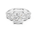 Round Brilliant Diamond Double Band Engagement Ring