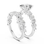 Emerald Cut Multi-Row Marquise Diamond Statement Ring