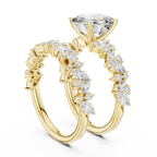 Emerald Cut Multi-Row Marquise Diamond Statement Ring