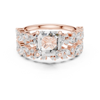 Emerald Cut Multi-Row Marquise Diamond Statement Ring