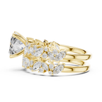 Emerald Cut Multi-Row Marquise Diamond Statement Ring