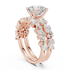 Cushion Cut Multi-Row Marquise Diamond Statement Ring
