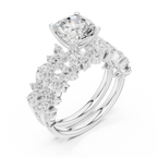 Cushion Cut Multi-Row Marquise Diamond Statement Ring