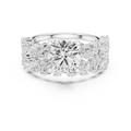 Cushion Cut Multi-Row Marquise Diamond Statement Ring