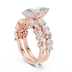 Marquise Cut Multi-Row Diamond Statement Ring