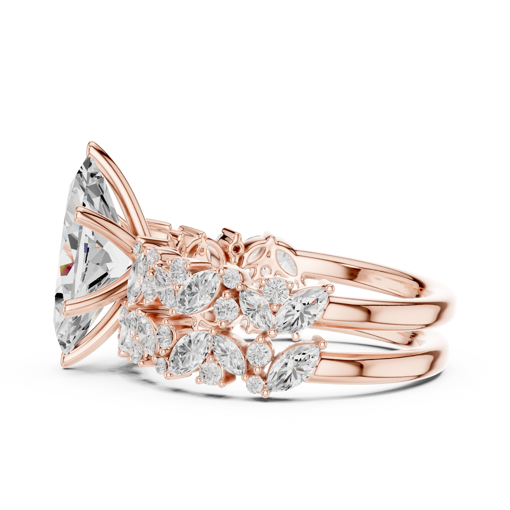 Marquise Cut Multi-Row Diamond Statement Ring