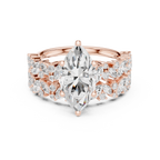 Marquise Cut Multi-Row Diamond Statement Ring