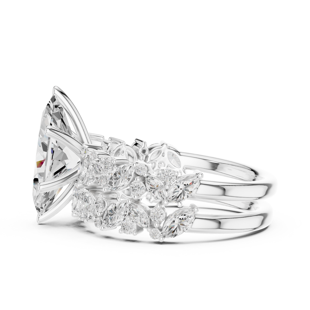 Marquise Cut Multi-Row Diamond Statement Ring