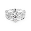 Marquise Cut Multi-Row Diamond Statement Ring
